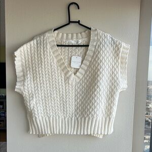 Altar'd State Cream V-Neck Sweater
